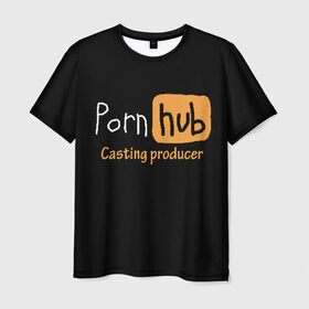 Мужская футболка 3D с принтом Porn hab Casting-producer в Курске, 100% полиэфир | прямой крой, круглый вырез горловины, длина до линии бедер | adults | casting | inscription | logo | movies | producer | studio | кастинг | логотип | надпись | продюсер | студия | фильмы