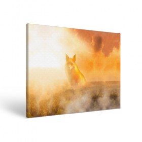 Холст прямоугольный с принтом Лисичка в тумане в Курске, 100% ПВХ |  | Тематика изображения на принте: animals | forest | fox | арт | животное | лес | лиса | лисичка | облака | рисунок | рыжая лиса | туман
