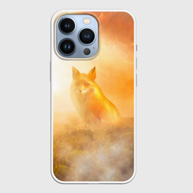 Чехол для iPhone 13 Pro с принтом Лисичка в тумане в Курске,  |  | animals | forest | fox | арт | животное | лес | лиса | лисичка | облака | рисунок | рыжая лиса | туман