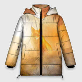 Женская зимняя куртка 3D с принтом Лисичка в тумане в Курске, верх — 100% полиэстер; подкладка — 100% полиэстер; утеплитель — 100% полиэстер | длина ниже бедра, силуэт Оверсайз. Есть воротник-стойка, отстегивающийся капюшон и ветрозащитная планка. 

Боковые карманы с листочкой на кнопках и внутренний карман на молнии | animals | forest | fox | арт | животное | лес | лиса | лисичка | облака | рисунок | рыжая лиса | туман