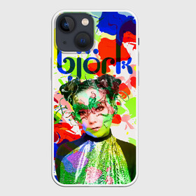 Чехол для iPhone 13 mini с принтом Bjork в Курске,  |  | art pop | avant garde | biork | bjork | electronica | experimental | авантгард | арт поп | бьёрк | бьйорк | бьорк | вокал | краски | радуга | цвета | электронтка