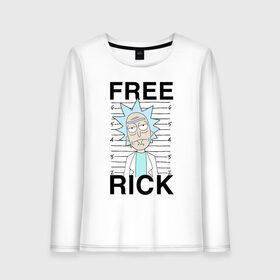 Женский лонгслив хлопок с принтом Free Rick в Курске, 100% хлопок |  | Тематика изображения на принте: c 137 | morty | morty smith | portal | rick | rick and morty | rick sanchez | sanchez | smith | морти | морти смит | портал | рик | рик и морти | рик санчез | санчез | смит