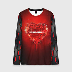 Мужской лонгслив 3D с принтом Rammstein (сердце) в Курске, 100% полиэстер | длинные рукава, круглый вырез горловины, полуприлегающий силуэт | hard | metal | music | rammstein | rock | метал | метал группа | надпись | немецкая | рамштайн | рок | сердце | тилль линдеманн