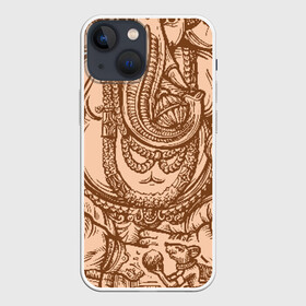 Чехол для iPhone 13 mini с принтом Ганеш в Курске,  |  | бог. индуизм | буддизм | ганеш | ганеша | индия | кришна | мифология | оберег | ом | слон | талисман