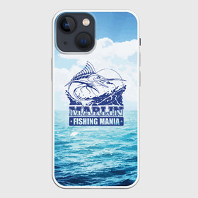 Чехол для iPhone 13 mini с принтом Marlin в Курске,  |  | fin | fishing | fishing line | hook | marlin | ocean | spinner | water | блесна | крючок | леска | марлин | океан | плавник | рыбалка