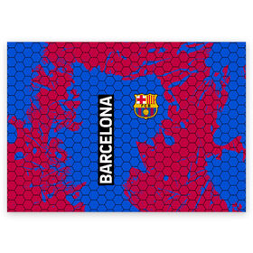 Поздравительная открытка с принтом BARCELONA в Курске, 100% бумага | плотность бумаги 280 г/м2, матовая, на обратной стороне линовка и место для марки
 | Тематика изображения на принте: barca | barsa | barselona | fc barcelona | leo messi | neimar | neymar | барселона | лионель месси | неймар | нэмар | футбол.