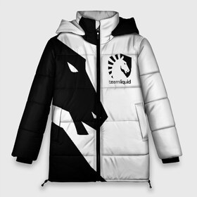 Женская зимняя куртка 3D с принтом TEAM LIQUID в Курске, верх — 100% полиэстер; подкладка — 100% полиэстер; утеплитель — 100% полиэстер | длина ниже бедра, силуэт Оверсайз. Есть воротник-стойка, отстегивающийся капюшон и ветрозащитная планка. 

Боковые карманы с листочкой на кнопках и внутренний карман на молнии | dota2 | kuroky | liquid | mind control | miracle | team liquid | w33 | w33haa | виха | гх | дота2 | куроки | куроку | ликвид | майнд контрол | миракл | тим ликвид