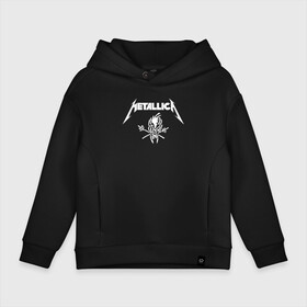 Детское худи Oversize хлопок с принтом METALLICA в Курске, френч-терри — 70% хлопок, 30% полиэстер. Мягкий теплый начес внутри —100% хлопок | боковые карманы, эластичные манжеты и нижняя кромка, капюшон на магнитной кнопке | metallica | metallica logo | rock | метал группа | металл | металлика логотип | музыка | рок | трэш метал | хеви метал