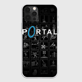 Чехол для iPhone 12 Pro Max с принтом Portal icons в Курске, Силикон |  | Тематика изображения на принте: half life | головоломка | иконки | пиктограммы | портал | телепорт