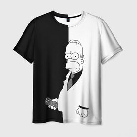 Мужская футболка 3D с принтом Гомер Симпсон в Курске, 100% полиэфир | прямой крой, круглый вырез горловины, длина до линии бедер | homer simpson | simpsons | гомер симпсон | симпсоны