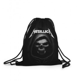 Рюкзак-мешок 3D с принтом Metallica в Курске, 100% полиэстер | плотность ткани — 200 г/м2, размер — 35 х 45 см; лямки — толстые шнурки, застежка на шнуровке, без карманов и подкладки | metalica | metallica | группа | джеймс хэтфилд | кирк хэмметт | ларс ульрих | метал | металика | металлика | миталика | музыка | роберт трухильо | рок | трэш | трэшметал | хард | хеви