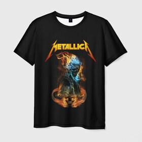 Мужская футболка 3D с принтом Metallica в Курске, 100% полиэфир | прямой крой, круглый вырез горловины, длина до линии бедер | metalica | metallica | группа | джеймс хэтфилд | кирк хэмметт | ларс ульрих | метал | металика | металлика | миталика | музыка | роберт трухильо | рок | трэш | трэшметал | хард | хеви