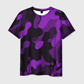 Мужская футболка 3D с принтом Камуфляж в Курске, 100% полиэфир | прямой крой, круглый вырез горловины, длина до линии бедер | 23 февраля | black | camouflage | february 23 | khaki | military | soldier | военный | камуфляж | солдат | фиолетовый | хаки | черный