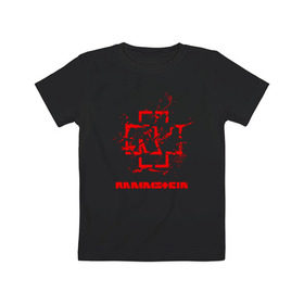 Детская футболка хлопок с принтом RAMMSTEIN (настраиваемая) в Курске, 100% хлопок | круглый вырез горловины, полуприлегающий силуэт, длина до линии бедер | Тематика изображения на принте: rammstein | рамштайн