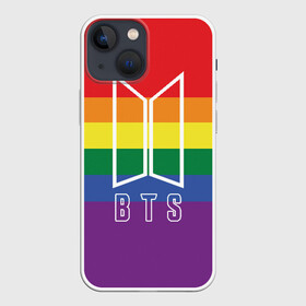 Чехол для iPhone 13 mini с принтом BTS в Курске,  |  | bangtan boys | beyond the scene | boyband | boys | bts | chin | edm | emblem | hieroglyphs | hip hop | jimin | jj hope | k pop | logo | rainbow | rb | rm | shuga | south korean | бойбенд | ви | джей хоуп | иероглифы | логотип | мальчики | радуга | с