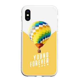 Чехол для iPhone XS Max матовый с принтом BTS Young Forever в Курске, Силикон | Область печати: задняя сторона чехла, без боковых панелей | Тематика изображения на принте: balloon | bangtan boys | beyond the scene | boyband | boys | bts | chin | chonguk | edm | emblem | hip hop | jimin | jj hope | k pop | logo | rb | rm | shuga | south korean | wee | бойбенд | ви | воздушный шар | джей хоуп | логотип | мальчики | сюга