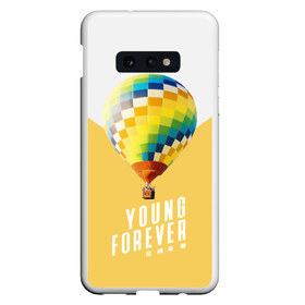 Чехол для Samsung S10E с принтом BTS Young Forever в Курске, Силикон | Область печати: задняя сторона чехла, без боковых панелей | Тематика изображения на принте: balloon | bangtan boys | beyond the scene | boyband | boys | bts | chin | chonguk | edm | emblem | hip hop | jimin | jj hope | k pop | logo | rb | rm | shuga | south korean | wee | бойбенд | ви | воздушный шар | джей хоуп | логотип | мальчики | сюга