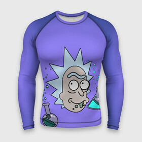 Мужской рашгард 3D с принтом Smart Rick в Курске,  |  | c 137 | morty | morty smith | portal | rick | rick and morty | rick sanchez | sanchez | smith | морти | морти смит | портал | рик | рик и морти | рик санчез | санчез | смит