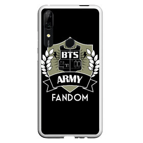 Чехол для Honor P Smart Z с принтом BTS Army Fandom в Курске, Силикон | Область печати: задняя сторона чехла, без боковых панелей | army | bangtan boys | beyond the scene | boys | bts | chin | edm | emblem | fandom | fans | hieroglyphs | hip hop | jimin | k pop | logo | rainbow | rb | rm | south korean | армия | бойбенд | ви | джей хоуп | иероглифы | логотип | мальчики | радуга 