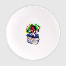 Тарелка с принтом Брайан Пастернак в Курске, фарфор | диаметр - 210 мм
диаметр для нанесения принта - 120 мм | yuppie psycho | брайан пастернак | игра