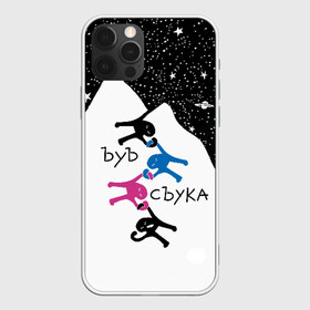 Чехол для iPhone 12 Pro Max с принтом ЪУЪ СЪУКА в Курске, Силикон |  | angry | black | cat | hands raised up | meme | mountains | planets | silhouette | sky | space | stars | white | белые | горы | звезды | злой | космос | кот | мем | небо | планеты | поднятые вверх | руки | силуэт | съука | черный | ъуъ