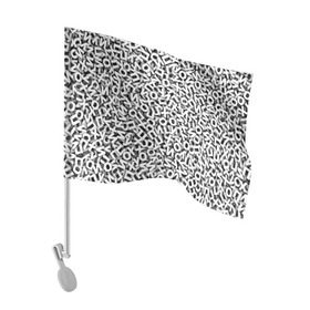 Флаг для автомобиля с принтом буквы ЙУХОП в Курске, 100% полиэстер | Размер: 30*21 см | алфавит | белый | буквы | паттрен | слово | узор