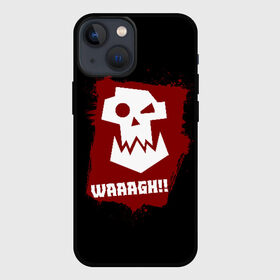 Чехол для iPhone 13 mini с принтом WAAAGH в Курске,  |  | Тематика изображения на принте: 40000 | 40k | game | ork | orks | waaagh | warhammer | warhammer 40k | wh40k | игра | орки