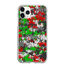 Чехол для iPhone 11 Pro Max матовый с принтом Камуфляж с буквами FCLM в Курске, Силикон |  | Тематика изображения на принте: зеленый | клуб | красно зеленый | красный | локо | локомотив | москва | паттерн