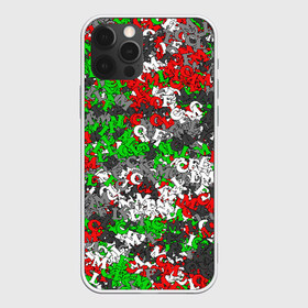 Чехол для iPhone 12 Pro Max с принтом Камуфляж с буквами FCLM в Курске, Силикон |  | зеленый | клуб | красно зеленый | красный | локо | локомотив | москва | паттерн