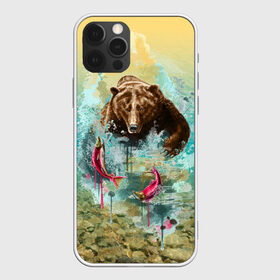 Чехол для iPhone 12 Pro Max с принтом Рыбалка в Курске, Силикон |  | берег | брызги | водка | животное | зверь | зубы | лес | медведь | мишка | оскал | охота | патриотизм | река | россия | русский | русь | рыба | символ | ссср | триколор | флаг | хищник