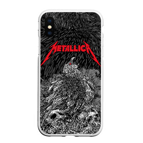 Чехол для iPhone XS Max матовый с принтом Metallica в Курске, Силикон | Область печати: задняя сторона чехла, без боковых панелей | Тематика изображения на принте: american | bird | eagle | james hetfield | kirk hammett | lars ulrich | metal band | metallica | red eye | robert trujillo | scream | skull | американская | джеймс хетфилд | кирк хэмметт | красный глаз | крик | ларс ульрих | метал группа | метал