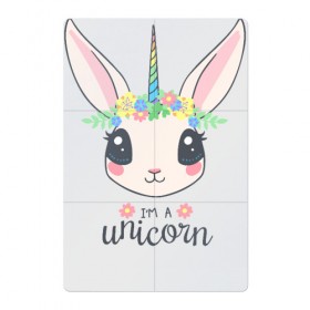 Магнитный плакат 2Х3 с принтом I`m a Unicorn в Курске, Полимерный материал с магнитным слоем | 6 деталей размером 9*9 см | unicorn | единорог | зайчик | зая | красиво | кролик | кроля | милашество | мило | на день рождения | подарок | радуга