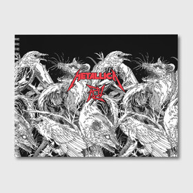 Альбом для рисования с принтом Metallica в Курске, 100% бумага
 | матовая бумага, плотность 200 мг. | Тематика изображения на принте: american | angry | emblem | james hetfield | kirk hammett | la | live | logo | metal band | metallica | rats | ravens | zombies | американская | вороны | джеймс хетфилд | живые | злые | зомби | кирк хэмметт | крысы | ларс ульрих | логотип | мета