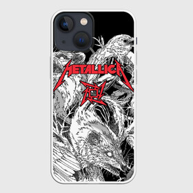 Чехол для iPhone 13 mini с принтом Metallica в Курске,  |  | american | angry | emblem | james hetfield | kirk hammett | la | live | logo | metal band | metallica | rats | ravens | zombies | американская | вороны | джеймс хетфилд | живые | злые | зомби | кирк хэмметт | крысы | ларс ульрих | логотип | мета