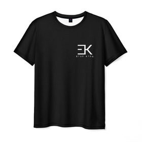 Мужская футболка 3D с принтом ЕГОР КРИД (НА СПИНЕ) в Курске, 100% полиэфир | прямой крой, круглый вырез горловины, длина до линии бедер | ek | ek team | family | kreed | егор булаткин | егор крид | ек | крид