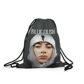 Рюкзак-мешок 3D с принтом BILLIE EILISH в Курске, 100% полиэстер | плотность ткани — 200 г/м2, размер — 35 х 45 см; лямки — толстые шнурки, застежка на шнуровке, без карманов и подкладки | ayelish | bad guy | bellyache | bilie eilish | bilie elish | billie | billie eilish | eilish | electronic | elish | music | били айлиш | билли айлиш | эйлиш | элиш