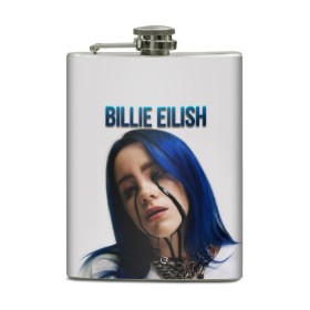 Фляга с принтом BILLIE EILISH в Курске, металлический корпус | емкость 0,22 л, размер 125 х 94 мм. Виниловая наклейка запечатывается полностью | Тематика изображения на принте: ayelish | bad guy | bellyache | bilie eilish | bilie elish | billie | billie eilish | eilish | electronic | elish | music | били айлиш | билли айлиш | эйлиш | элиш