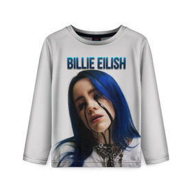 Детский лонгслив 3D с принтом BILLIE EILISH в Курске, 100% полиэстер | длинные рукава, круглый вырез горловины, полуприлегающий силуэт
 | ayelish | bad guy | bellyache | bilie eilish | bilie elish | billie | billie eilish | eilish | electronic | elish | music | били айлиш | билли айлиш | эйлиш | элиш