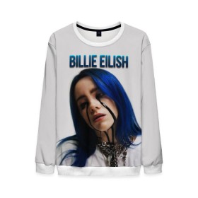 Мужской свитшот 3D с принтом BILLIE EILISH в Курске, 100% полиэстер с мягким внутренним слоем | круглый вырез горловины, мягкая резинка на манжетах и поясе, свободная посадка по фигуре | ayelish | bad guy | bellyache | bilie eilish | bilie elish | billie | billie eilish | eilish | electronic | elish | music | били айлиш | билли айлиш | эйлиш | элиш