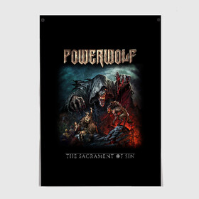 Постер с принтом Powerwolf в Курске, 100% бумага
 | бумага, плотность 150 мг. Матовая, но за счет высокого коэффициента гладкости имеет небольшой блеск и дает на свету блики, но в отличии от глянцевой бумаги не покрыта лаком | powerwolf | метал | повервольф | повервульф | рок