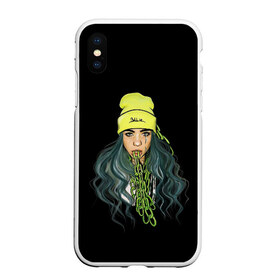 Чехол для iPhone XS Max матовый с принтом BILLIE EILISH в Курске, Силикон | Область печати: задняя сторона чехла, без боковых панелей | ayelish | bad guy | bellyache | bilie eilish | bilie elish | billie | billie eilish | eilish | electronic | elish | music | били айлиш | билли айлиш | эйлиш | элиш