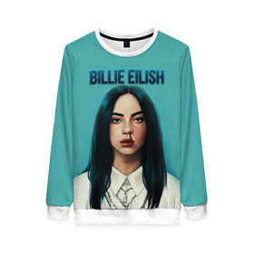 Женский свитшот 3D с принтом BILLIE EILISH в Курске, 100% полиэстер с мягким внутренним слоем | круглый вырез горловины, мягкая резинка на манжетах и поясе, свободная посадка по фигуре | ayelish | bad guy | bellyache | bilie eilish | bilie elish | billie | billie eilish | eilish | electronic | elish | music | били айлиш | билли айлиш | эйлиш | элиш