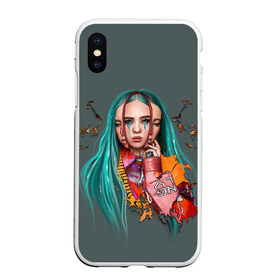 Чехол для iPhone XS Max матовый с принтом BILLIE EILISH в Курске, Силикон | Область печати: задняя сторона чехла, без боковых панелей | ayelish | bad guy | bellyache | bilie eilish | bilie elish | billie | billie eilish | eilish | electronic | elish | music | били айлиш | билли айлиш | эйлиш | элиш