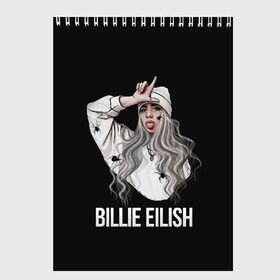 Скетчбук с принтом BILLIE EILISH в Курске, 100% бумага
 | 48 листов, плотность листов — 100 г/м2, плотность картонной обложки — 250 г/м2. Листы скреплены сверху удобной пружинной спиралью | ayelish | bad guy | bellyache | bilie eilish | bilie elish | billie | billie eilish | eilish | electronic | elish | music | били айлиш | билли айлиш | эйлиш | элиш