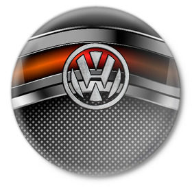 Значок с принтом Volkswagen Metal в Курске,  металл | круглая форма, металлическая застежка в виде булавки | Тематика изображения на принте: volkswagen | авто | волксваген | вольсваген | железо | кольчуга | лого авто | метал | металлическая | сетка | сталь | цепи