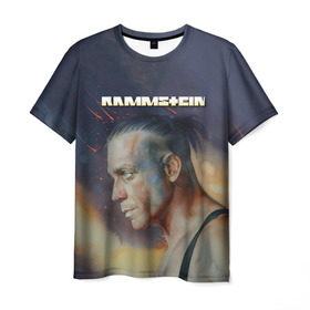 Мужская футболка 3D с принтом Rammstein в Курске, 100% полиэфир | прямой крой, круглый вырез горловины, длина до линии бедер | amerika | art | germany | logo | rammstein | rock | till lindemann | арт | германия | группа | логотип | музыка | немецкая группа | немцы | песня | раммштайн | рамштайн | рок