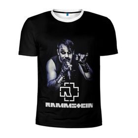 Мужская футболка 3D спортивная с принтом Rammstein в Курске, 100% полиэстер с улучшенными характеристиками | приталенный силуэт, круглая горловина, широкие плечи, сужается к линии бедра | amerika | art | germany | logo | rammstein | rock | till lindemann | арт | германия | группа | логотип | музыка | немецкая группа | немцы | песня | раммштайн | рамштайн | рок