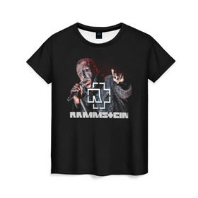 Женская футболка 3D с принтом Rammstein в Курске, 100% полиэфир ( синтетическое хлопкоподобное полотно) | прямой крой, круглый вырез горловины, длина до линии бедер | amerika | art | germany | logo | rammstein | rock | till lindemann | арт | германия | группа | логотип | музыка | немецкая группа | немцы | песня | раммштайн | рамштайн | рок