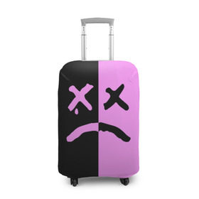 Чехол для чемодана 3D с принтом LIL PEEP в Курске, 86% полиэфир, 14% спандекс | двустороннее нанесение принта, прорези для ручек и колес | lil peep | lil prince | pink | зарубежная музыка | лил пип | маленький принц