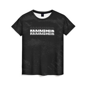 Женская футболка 3D с принтом Rammstein в Курске, 100% полиэфир ( синтетическое хлопкоподобное полотно) | прямой крой, круглый вырез горловины, длина до линии бедер | amerika | art | germany | logo | rammstein | rock | till lindemann | арт | германия | группа | логотип | музыка | немецкая группа | немцы | песня | раммштайн | рамштайн | рок